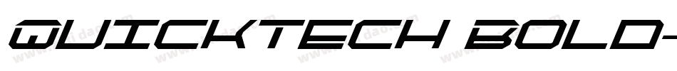 QuickTech Bold字体转换
